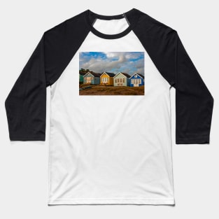 Beach Huts Hengistbury Head Dorset England Baseball T-Shirt